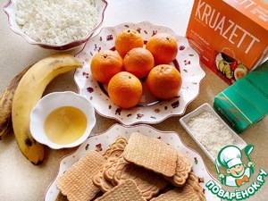 Десертный рулет с мандаринами и мультизлаковыми хлебцами
